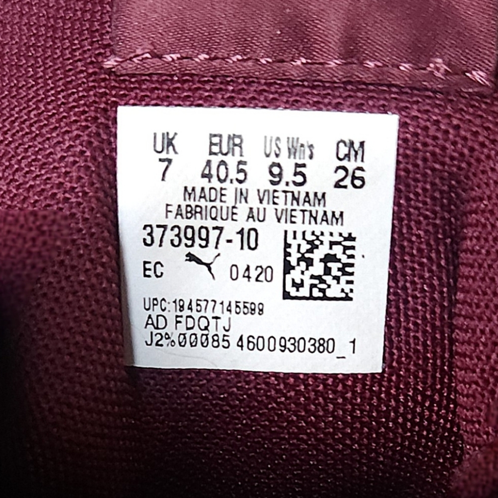 PUMA Womens Carina Summer Cat Burgundy Sneakers, 9.5 - Picture 8 of 8